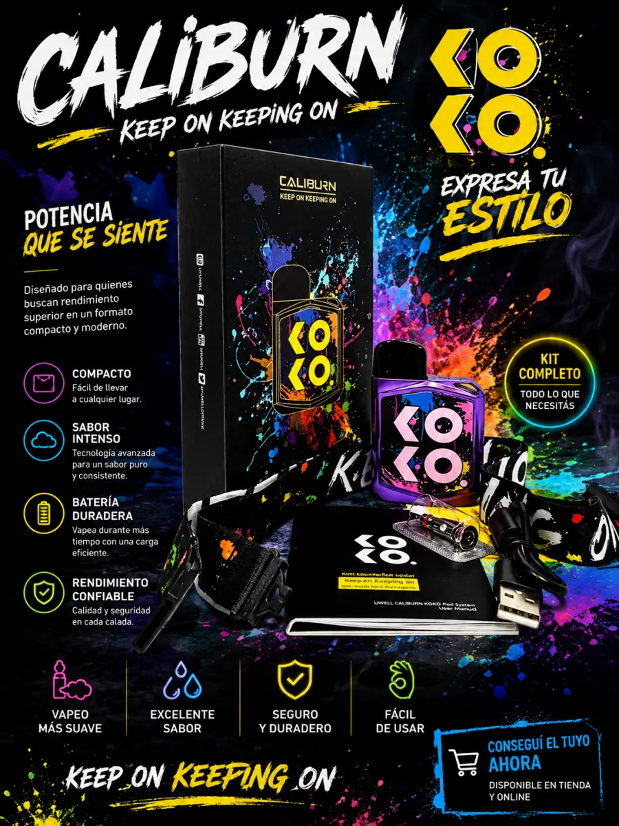 Uwell Caliburn Koko Prime + líquido 30 ml de regalo