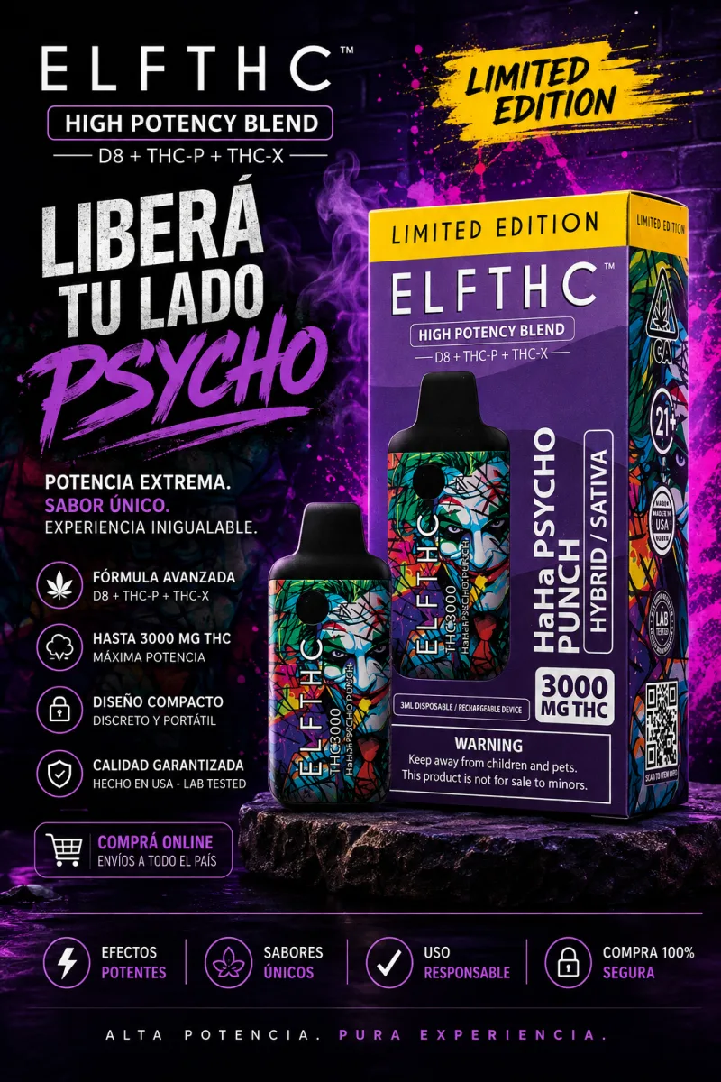 ELF THC Psycho Punch 3.000 mg híbrida sativa