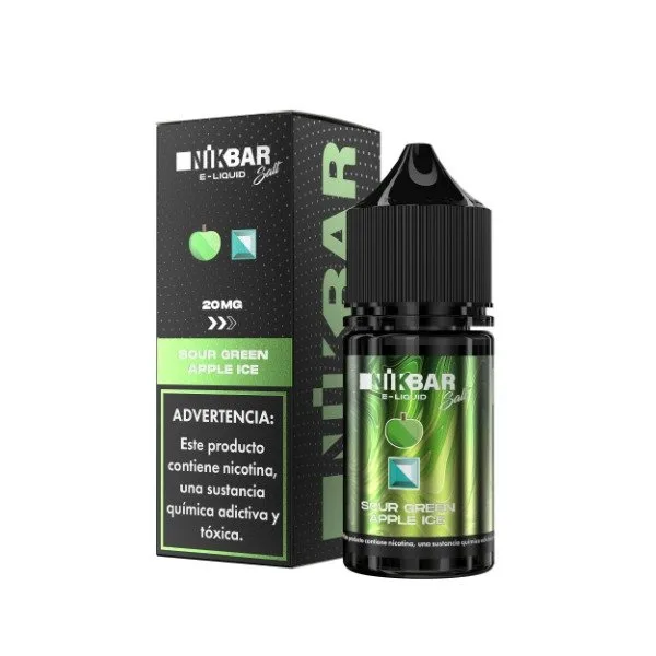 Nikbar Sour Green Apple Ice sal de nicotina 30 ml 20 mg