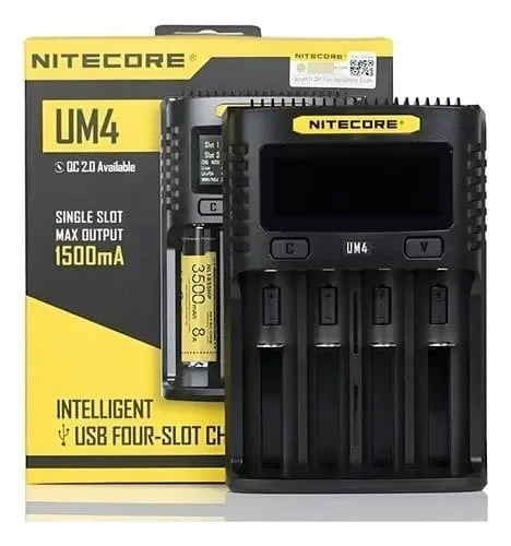 Cargador Nitecore UM4 para 4 baterías