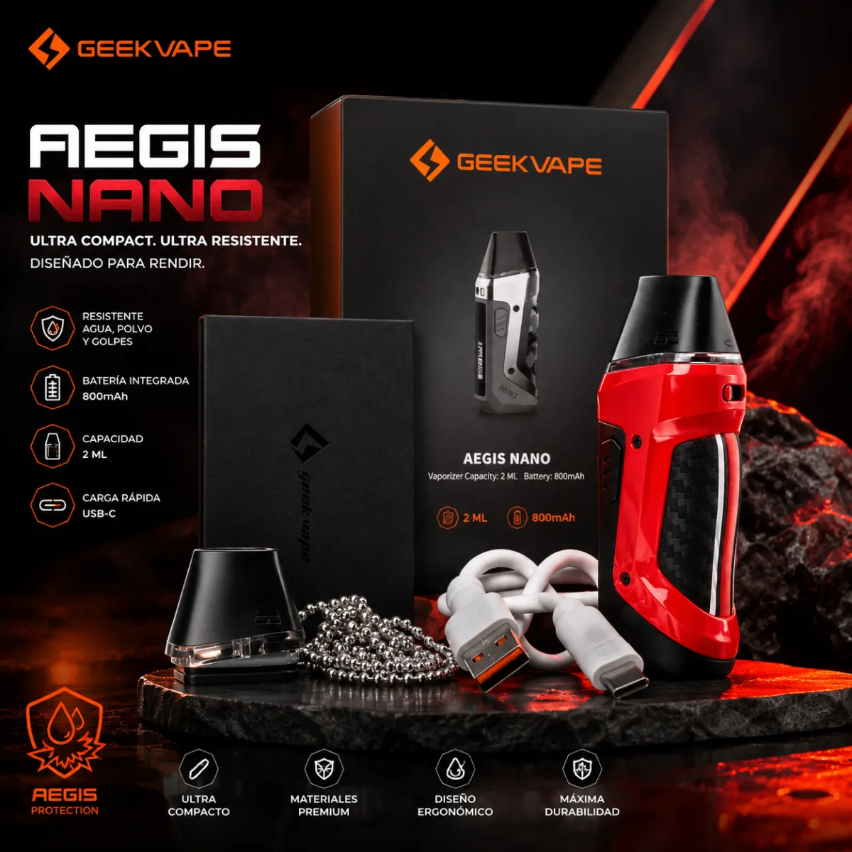 Geekvape Aegis Nano N30 pod kit + líquido 30 ml de regalo