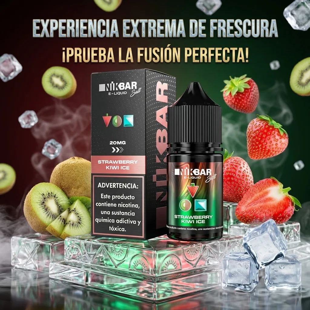 Nikbar Strawberry Kiwi Ice sal de nicotina 30 ml 20 mg