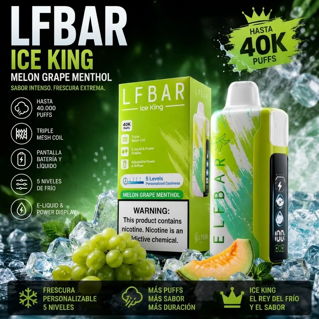 Elfbar ice king 40k Melón Grape Menthol